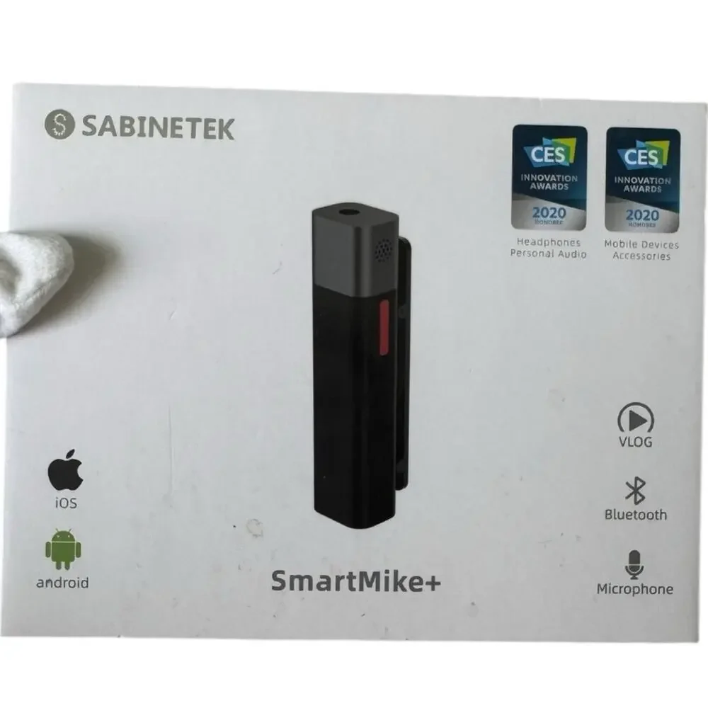 Sabinetek SmartMike+ Wireless Bluetooth Microphone for Content Creators